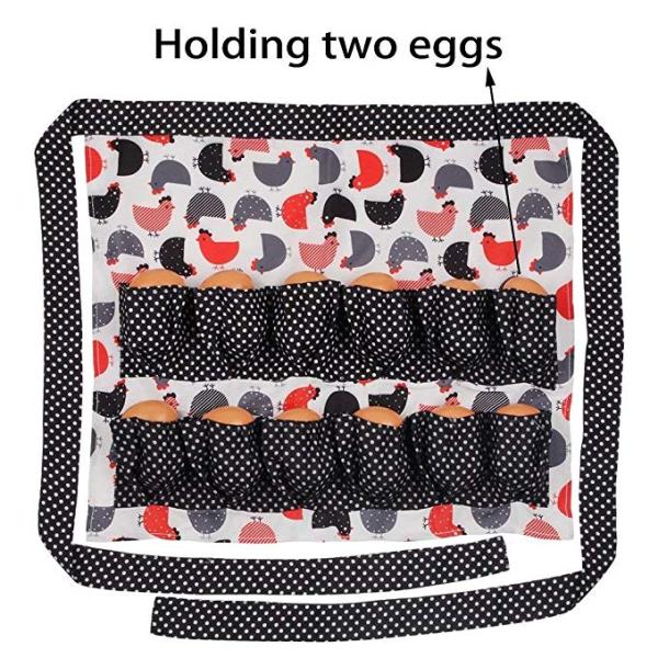 PET Egg Gathering Apron With Pockets , Polyester Apron Housewife Farmhouse