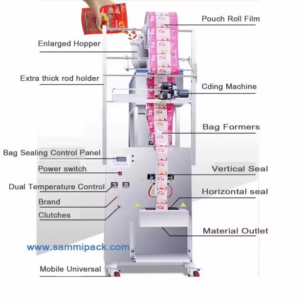 Machine d'ensachage automatique de haricots, riz et sel de 1 kg