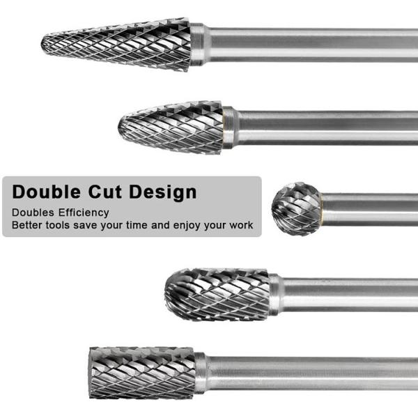 Manufacture Polished Burr Grinding Set Carbide Burrs C Type Rotary Files and Improved