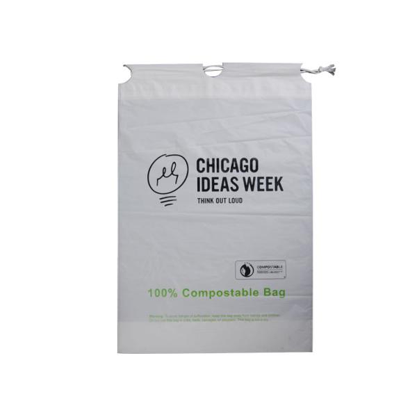 biodegradable compostable eco friendly orn starch dry cleaning laundry bag, biodegradable plastic drawstring laundry bag