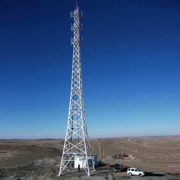 Customized 5g Wifi Signal Self Supporting Steel Lattice Communication Antenna Tower