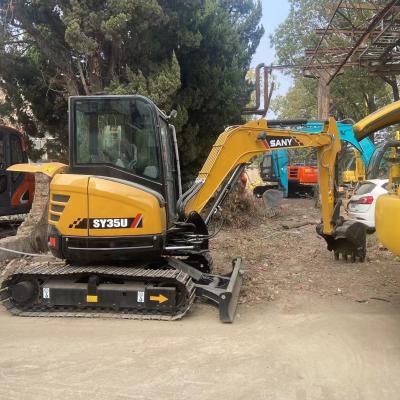 SANY Mini used excavator SY35 3.5ton original paint low price