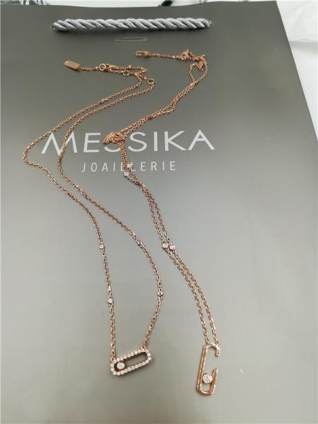 Luxury Jewelry new style  necklace 18k white gold yellow gold rose gold diamond necklace