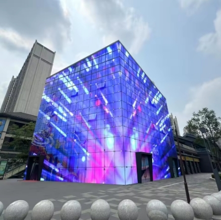 Outdoor Waterproof IP67 LED Grille Display Large Advertising Video Wall High Brightness Transparent Grid Screen