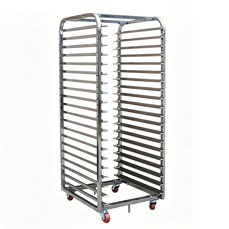 commercial  Kitchen Sus 304 316 Stainless Steel Aluminium 600 X 400 rotary Oven Half bakery bread Cooling rack cart half bakery trolley