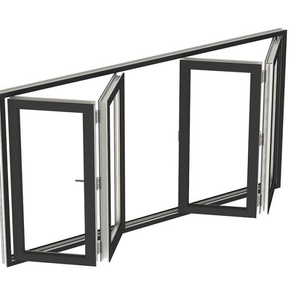 Vertical Pvc Fold Glass Guard Kitchen Windows with Triple Accordion Power Bifold Design