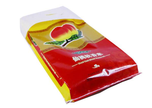 White Polypropylene Grain Bags , Large Gusseted Poly Bags For Food Packaging