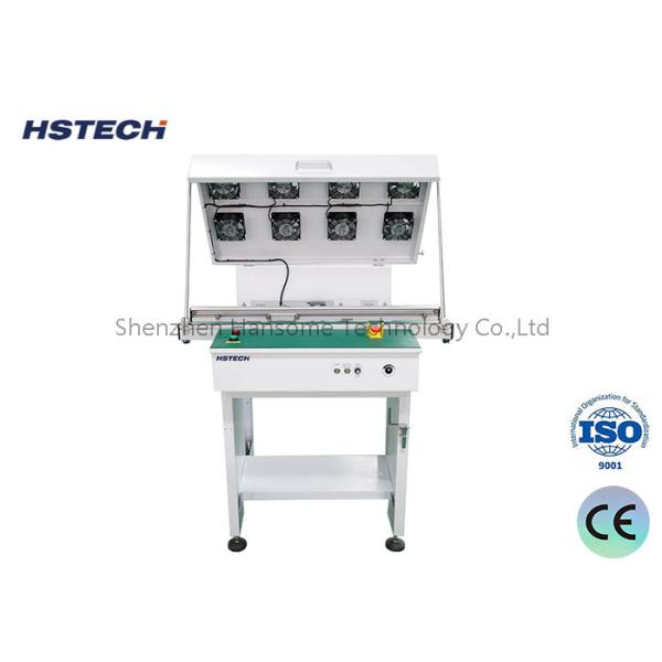 Smooth Running Anti Static Flat Belt SMT Cooling Conveyor With Cooling Fans And Towerlight