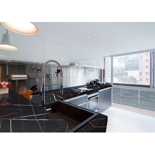 Countertop популярного кварца Calacatta черноты прямой связи с розничной торговлей фабрики стиля искусственного каменный для кухни