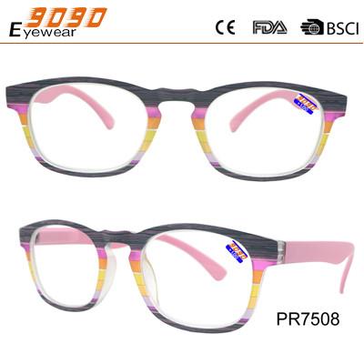 New arrival and hot sale of plastic reading glasses with color lenses, suitable for women