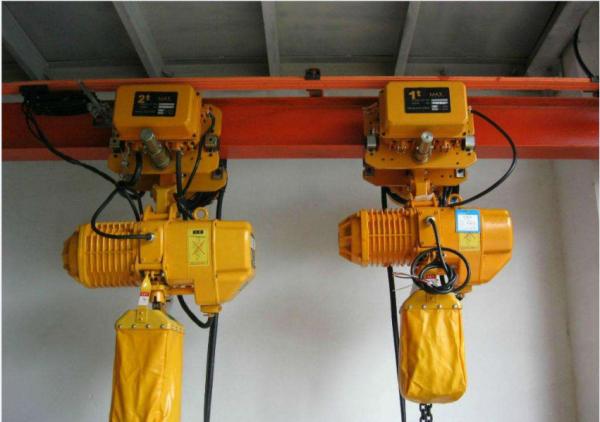 Hand Pulled Small Tonnage Chain Electric Crane Hoist  For Beam Crane