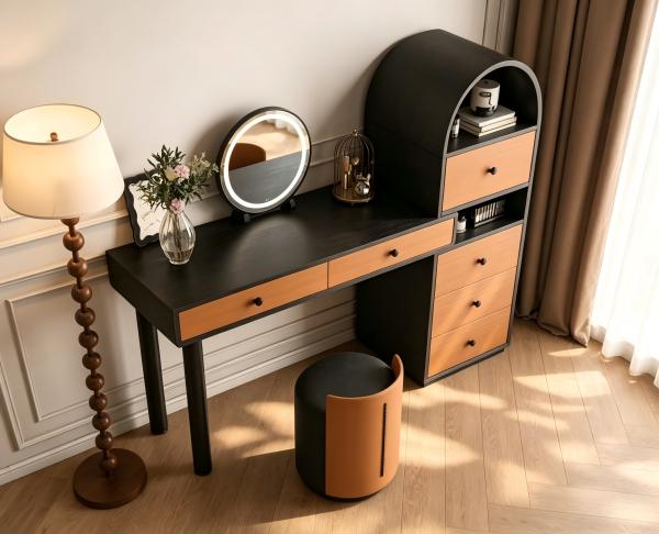 Italian Luxury Vanity Desk LED Vanity Desk with Storage hotel furniture