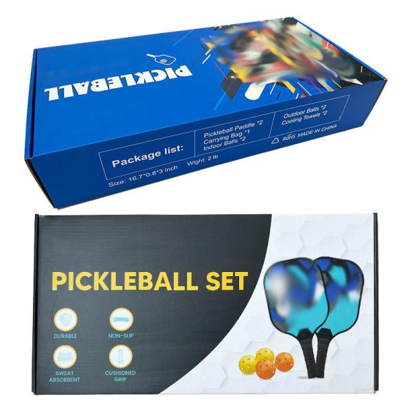 ODM Carbon Fiber Surface Pickleball Paddle Custom Logo Pickleball Racquet Set