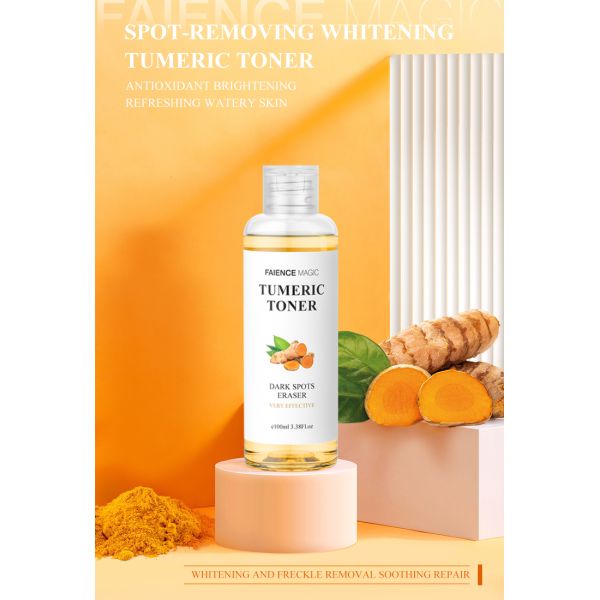 OEM Custom Beauty Products Tumeric Face Essence Liquid Manufacturer Removes Freckles Repairs Shrink Pores Whitens Skin for