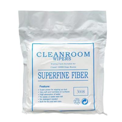 Polyester 100% non pelucheux d'essuie-glace de Cleanroom de composé de double couche