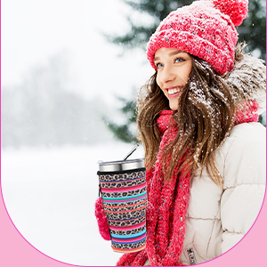 Neoprene Tumbler Holder Drinks Cover Cup Carrier Pouch With Shoulder Strap Insulated Cup Sleeves Party Supplies