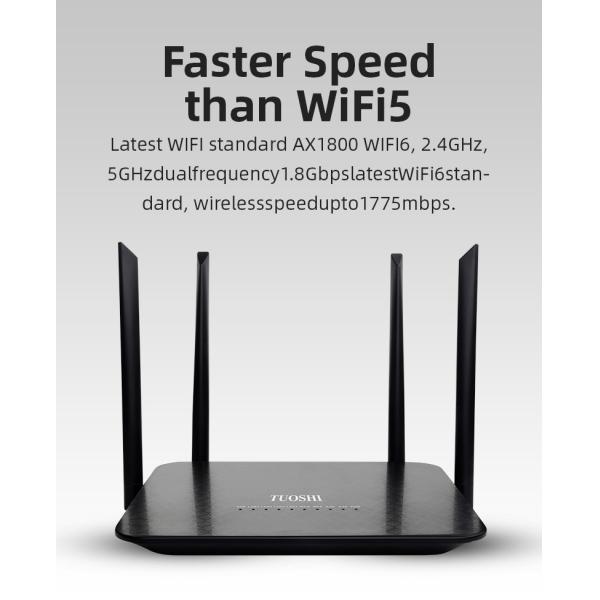 5G WiFi 6 Gigabit Router 802.11ax Dual Band Wireless Router