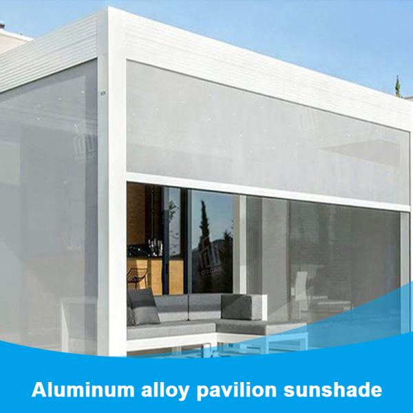 Gatehouse open-air sun room Outdoor canopy flipped louver gazebo shed four corner aluminum alloy gazebo terrace rain proof