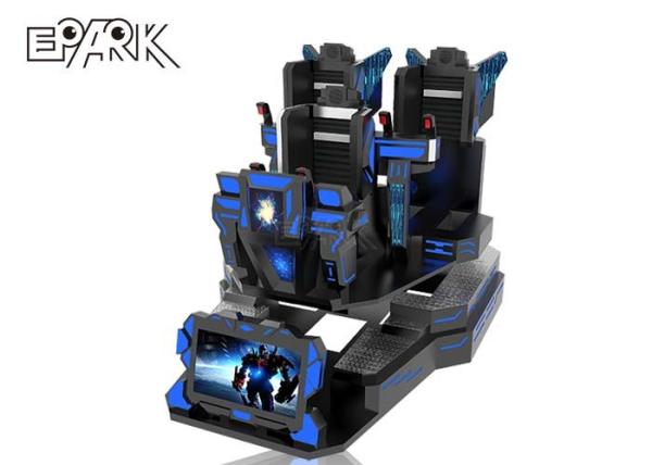 3.5KW 9D VR Simulator Three Player Standing Shooting Racing Game Machine