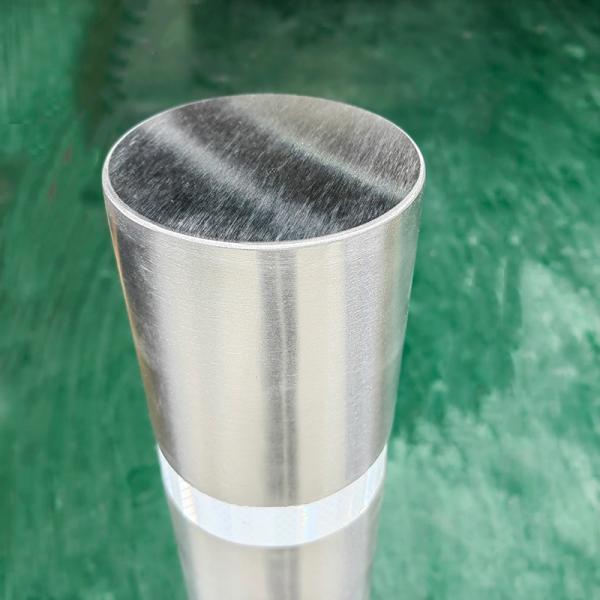 Road Safety Stainless Steel Fixed Parking Lot Bollards Stainless Steel Bollard With Cover