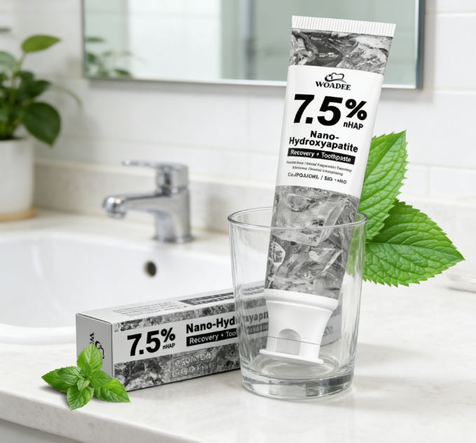 10% Medical-Grade Nano Hydroxyapatite Toothpaste - Fluoride-Free Whitening Toothpaste for Enamel Repair