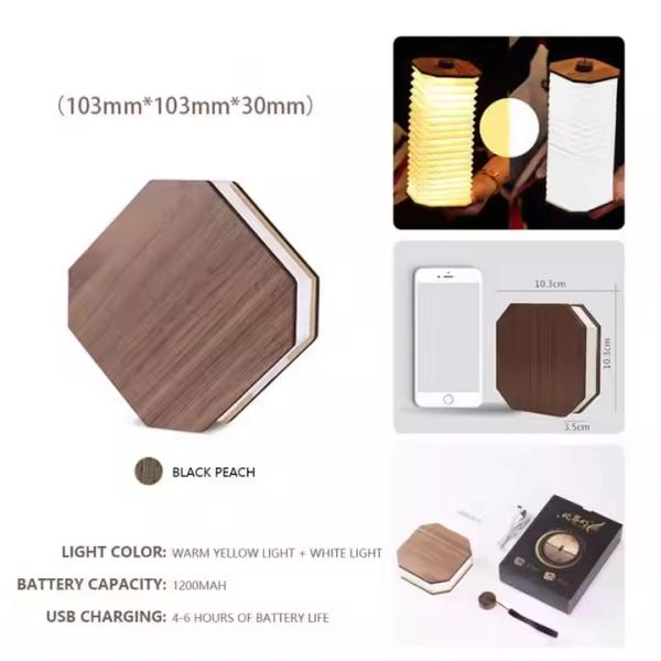Recyclable Tyvek Paper Accordion Light Table Lamp Waterproof Anti Tear