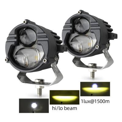 90W Farol Branco Lente Dupla Cor Para Motocicleta LED Spotlight