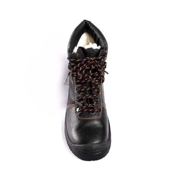 Embossed Cow Leather Steel Toe Safety Shoes for Anti-puncture and Antistatic Work Boots for Women