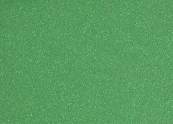 Plain Green Glitter Fabric For Dresses , Pvc Finished Thick Glitter Fabric
