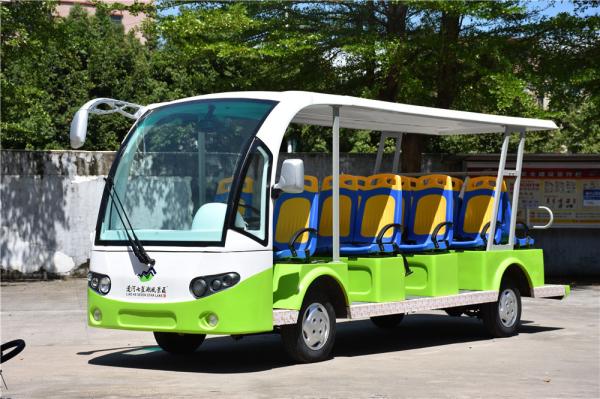 Ônibus Sightseeing elétrico amigável de Eco 14 Seater, ônibus a pilhas do transporte público