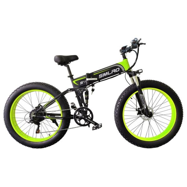 SMLRO S11 26x4.0 inch Fat Tire Folding E-Bike 1000W Motor 14AH S/\MSUNG Lithium Battery Electric Bike Drop Shipping Available