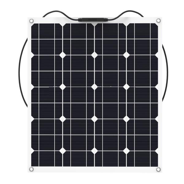 Weather Proof Semi Flexible Solar Panel 50W 18V Safety For Outdoor Sport