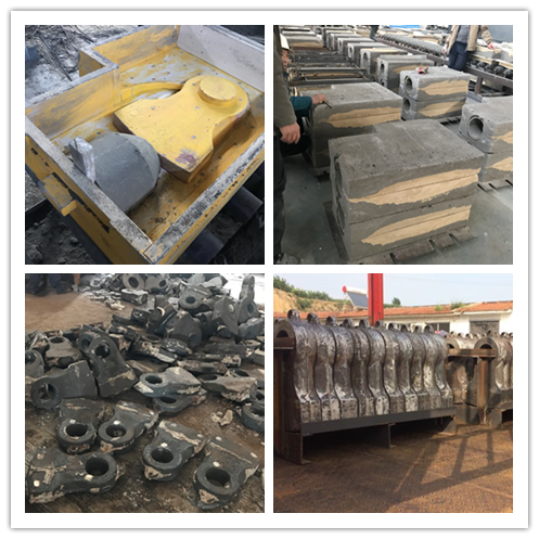 60hrc Hardness Bimetal Hammers Resin Sand Casting Process For Cement Plant