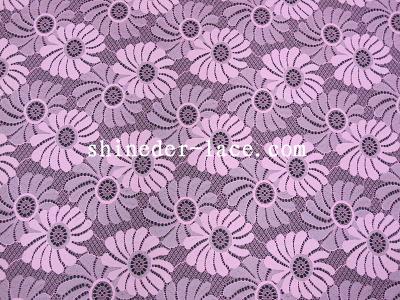 Pink Sunflower Design Stretch Lace Fabric Cute And Lovely For Girl SYD-0172