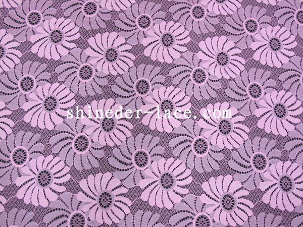 Pink Sunflower Design Stretch Lace Fabric Cute And Lovely For Girl SYD-0172