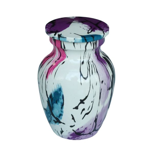 Abstract Pet Urn Metal Keepsake Urn for Pet Memorial Shops