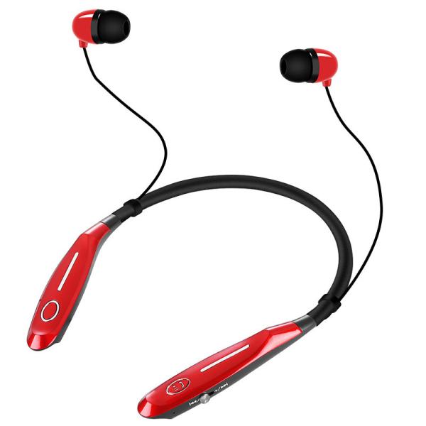 V5.0 Sports Stereo Foldable Retractable Bluetooth Headphones Neckband Retractable