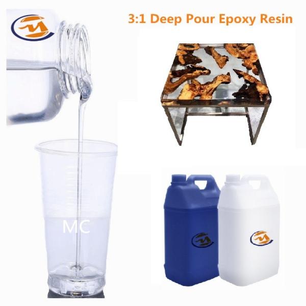 Low Heat Release Yellow Resistance Transparent Epoxy Resin For Wood River Table Casting