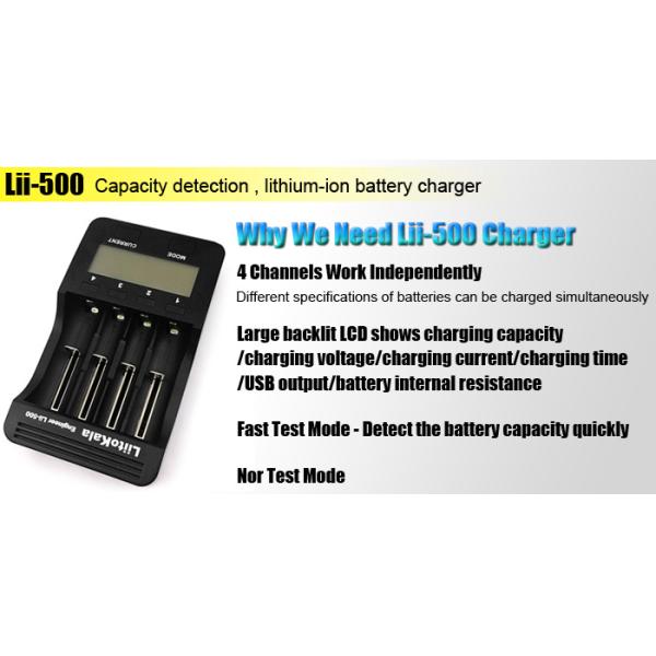 LiitoKala Engineer Lii-500 Lithium and NiMH Battery LCD Smartest Battery Charger for 18500, 18650, 26650, 14500, AA, AAA