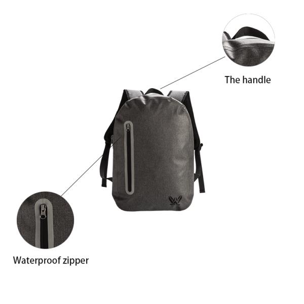 20L Dark Grey Waterproof Backpack for Outdoor Sports and Activities