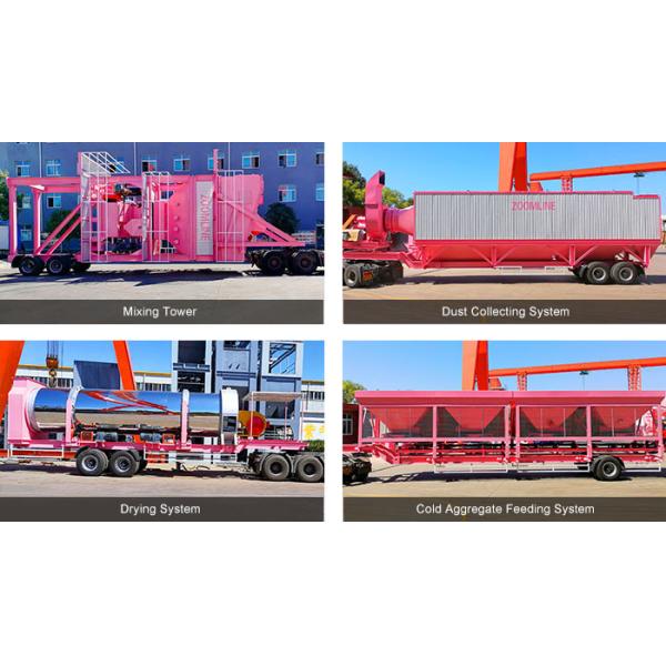 Batch Type Drum 120 Ton/H Mobile Asphalt Mixing Plant