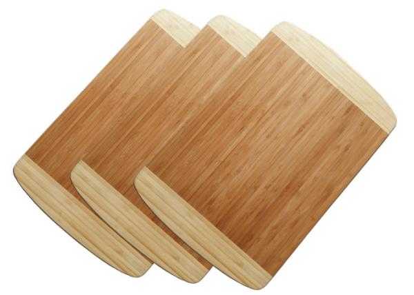Non - Slip Bamboo Kitchen Supplies Two-Tone Chopping Cutting Boards For Home