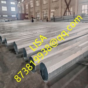 70FT 5mm Hot Dip Galvanized Dodecagonal Buried Steel Transmission Poles