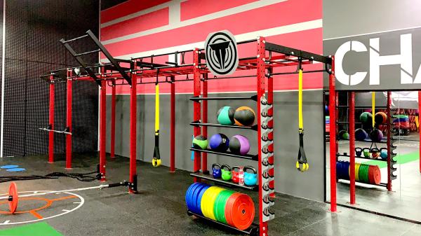 Multifunctional Crossfit Training Rig Steel Frame Punching Bag Rack System
