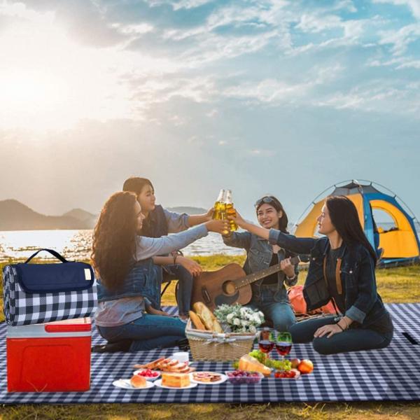 Outdoor Picnic Large Beach Blanket Foldable Lightweight Waterproof Sand Mat