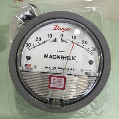 Dwyer Magnehelic 2300-60PA Differential Pressure Gage with 60-0-60 Pa Range, ±2% Accuracy, and IP67 Enclosure