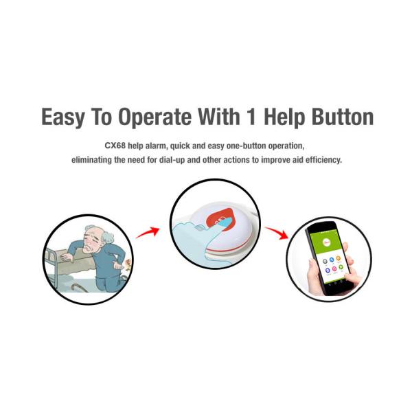 Wifi Remote Elderly Safe Pager Elderly Alarm with Long Distance,Support APP CX68