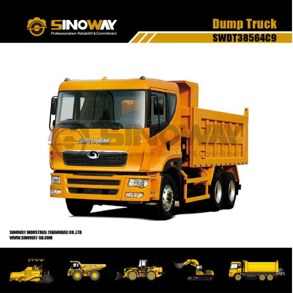 6x4 Dump Truck 283KW / 385HP CUMMINS Engine HYVA Front lifting