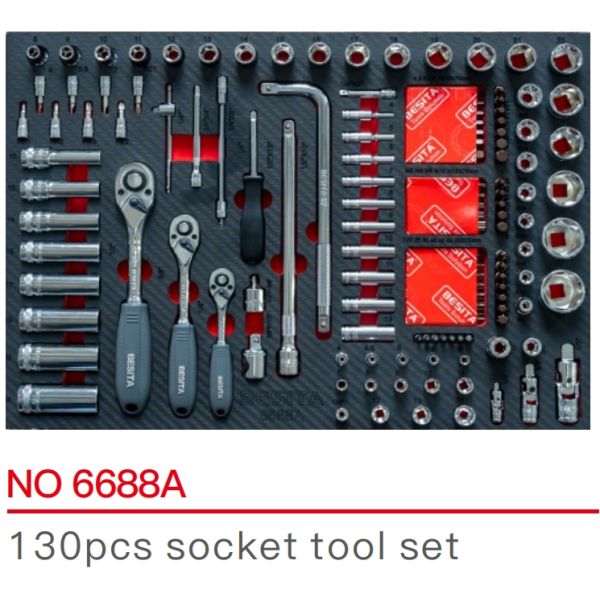 228 Piece Car Workshop Aluminium Mechanics Tool Set With Box Cabinet Trolley