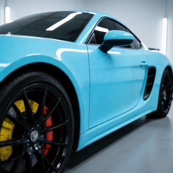 Ice Cream Blue TPU PPF Roll Elastic UV Proof Paint Protection Film For Car